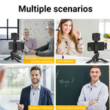 Creator Kit  2.4G Wireless Mic with Noise-Canceling, 3-Level LED Light & Tripod for Mobile Studio - Lxvita
