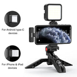 Creator Kit  2.4G Wireless Mic with Noise-Canceling, 3-Level LED Light & Tripod for Mobile Studio - Lxvita