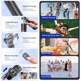 All-in-One Creator Kit: 67" Extendable Selfie Stick Tripod with Bluetooth Remote - Lxvita
