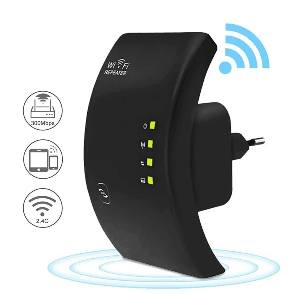 300Mbps WiFi Extender and Repeater - Long Range Signal Booster with Access Point Mode - Lxvita