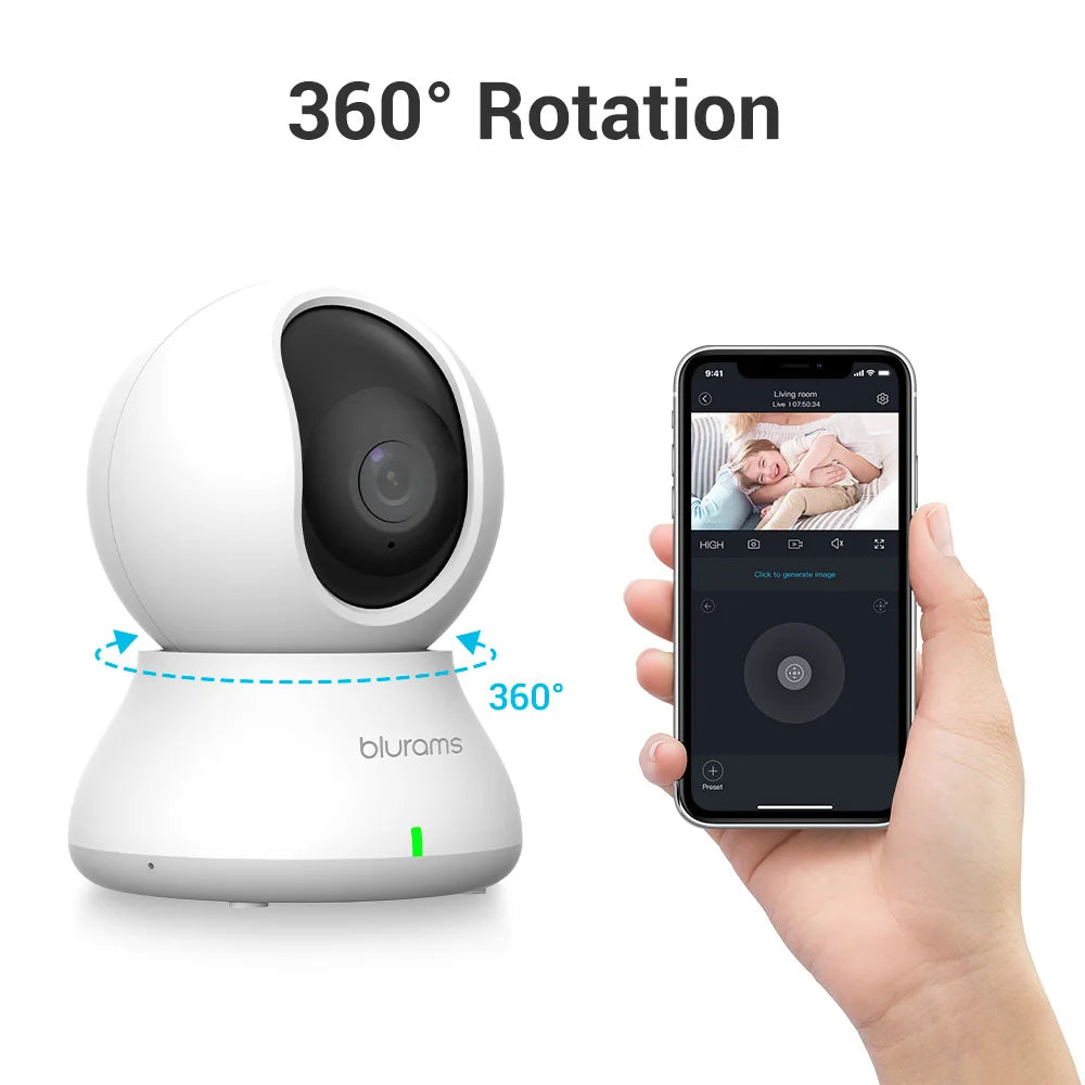 BoyKeep A31 2K Pan-Tilt Pet Camera: 360° View with Motion Tracking & 2-Way Audio - Lxvita