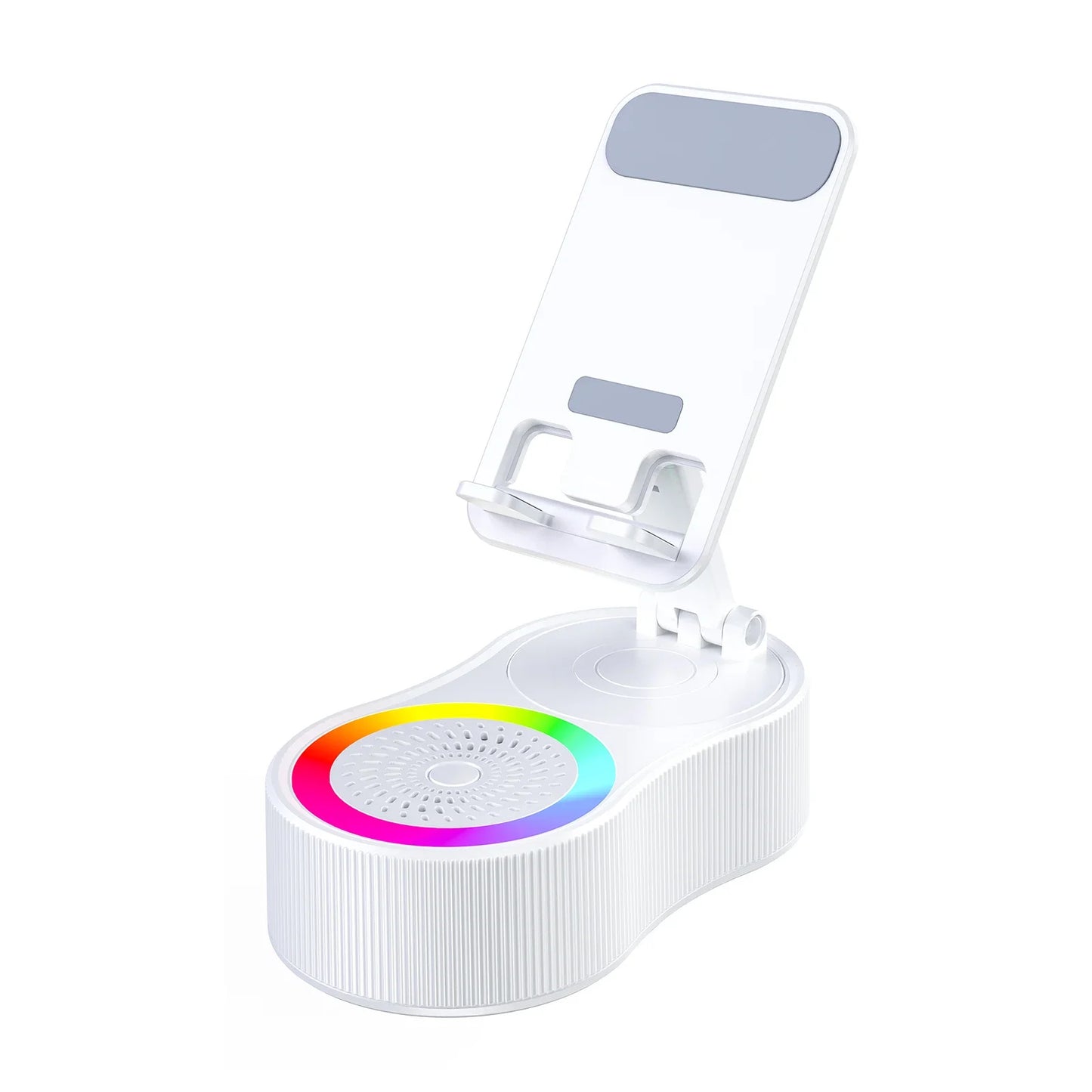 Multi-Functional Rotating Bluetooth Speaker Stand with RGB Lighting & Power Bank Function
