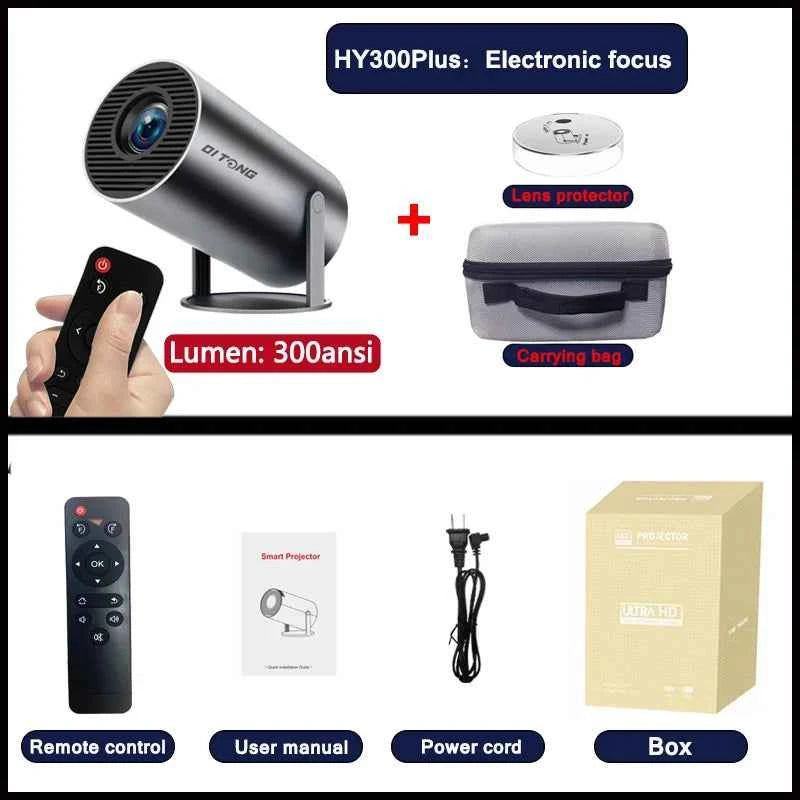 HY300 Plus | Android Smart Mini Projector with WiFi & Bluetooth
