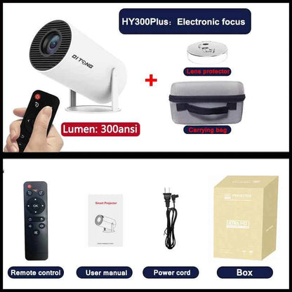 HY300 Plus | Android Smart Mini Projector with WiFi & Bluetooth